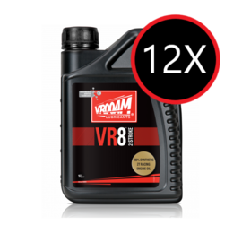 12x VROOAM VR8 100 per cent syntehetic 2T Racing Engine Oil 1L